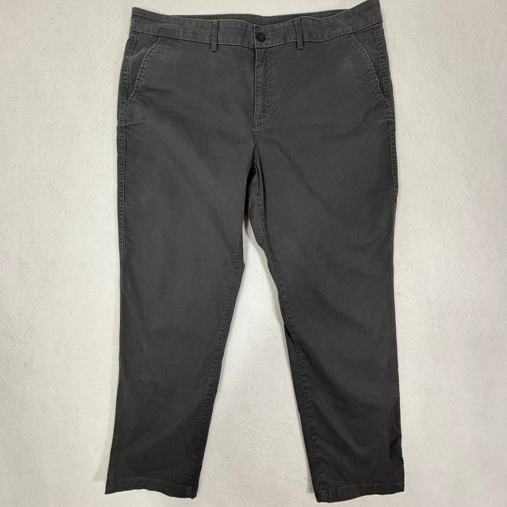 Eddie Bauer Chino Pants 16 Regular Straight‎ Leg Cotton Blend Classic Workwear